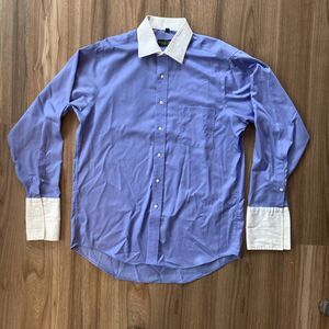 Donald J. Trump Collection Men's Dress Shirt (Size M: 16 34/35) French Cuffs